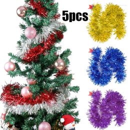 Decorative Flowers 1.5M Colorful Strips For Christmas Tree Decoration Ribbon Garland Ornaments Bar Tops Wedding Party Supplies