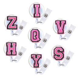 Other Home Decor Pink Letter Cartoon Badge Reel Retractable Nurse Id Card With Clips And Cord Funny Holder Cute Cool Reels Tag Name Dr Otjnq