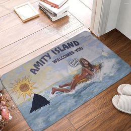 Carpets Bathroom Mat Welcome To Amity Island Doormat Kitchen Carpet Balcony Rug Home Decoration