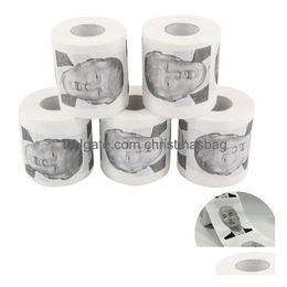 Tissue Boxes & Napkins Donald Trump Toilet Paper Funny Roll Novelty Gift Drop Delivery Home Garden Kitchen, Dining Bar Table Decoratio Dhmec
