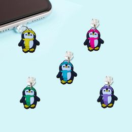 Cell Phone Anti-Dust Gadgets Penguin Cartoon Shaped Dust Plug Charm For Android Phones Anti Plugs Type-C Cute Drop Delivery Otkbl