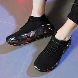 Casual Shoes Men Women Light Running Sneakers Body Shaping Sports Walking Jogging Sock Trainers For Students Breathable Summer