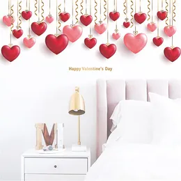 Wall Stickers Romantic Valentine's Day Creative Window Glass Love Decal Holiday Decoration Home Accessories