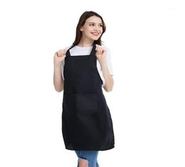 Aprons 12 Pack Bib Apron Unisex Black Bulk With 2 Roomy Pockets Machine Washable For Kitchen Crafting BBQ Drawing19594783