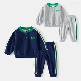 Clothing Sets Children's Set 2-7Y Boys' Spring Autumn Top Pants 2Piece Baby Wide Shoulder Kids's Casual Sportswear