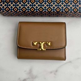 Luxury Handbag Designer Brand Discount Wallet Card Bag New Womens Bag Mid Fold Wallet Short Zipper Zero Wallet Real Leather Card Bag TCS4