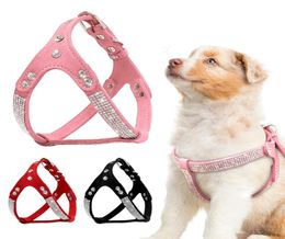 Soft Suede Leather Puppy Dog Harness Pet Vest Dogs Chihuahua Mascotas Harnesses Medium For Pink Small Cachorro4086719