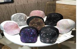 Visors Women Studded Rhinestone Crystals Adjustable Baseball Cap Sparkle Bling Sun HatVisors8832231