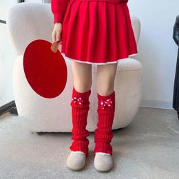 Women Socks Solid Colour Jk Casual Nylon Harajuku Knitted Cover Lolita Foot Red Stockings