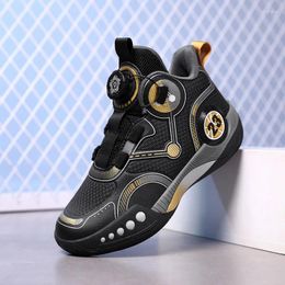 Casual Shoes 2024 Spring And Autumn Explosive Actual Combat Training Large Children's Non-slip Rotary Button Running