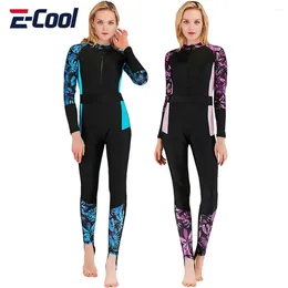 Women's Swimwear Thin Diving Suit For Women One Piece Swimsuit UV Protection Long Sleeve Swimming Slim Fit Floating Surfing