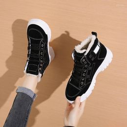 Casual Shoes Women's Vulcanized 2024 Autumn Winter Sneakers Fashion Platform Boots High Lace-Up Of Women Keep Warm Femmes