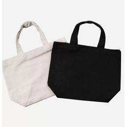 2 Size Whiteblack Blank pattern Canvas Shopping Bags Eco Reusable Foldable Shoulder Bag Handbag Tote Cotton Tote Bag6948755