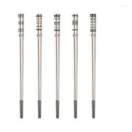 Chopsticks Non-slip Comfortable Grip No Stainless Steel Grade Kitchen Bar Supplies