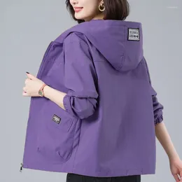 Women's Jackets Middle-Aged Mother With Hooded Jacket Female 2024 Spring And Autumn 40-Year-Old 50 Casual Western-Style Age-Reducing
