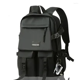 Backpack Men Men's Laptop Computer Waterproof Fashion Trend Black Travel Outdoors Bag High School University Student Schoolbag