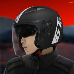 Motorcycle Helmets 3/4 Half Helmet Eye And Face Protection Dual Lens Comfortable Detachable Lining Ventilation Open