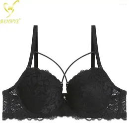 Bras BINNYS For Women C Cup High Quality Lingerie Sexy Underwire Femme 3/4 Ladies Spandex Lace Bra