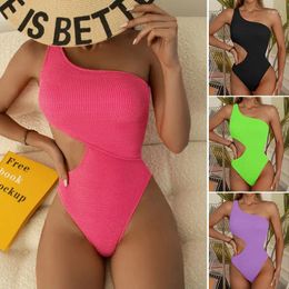 Women's Swimwear One Piece Single Shoulder Bikini European And American Sexy Bathing Suit