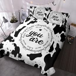 Bedding Sets Chic Hand Lettered Simple Black White You Are Duvet Cover 3 Piece Modern Script Bedspreads