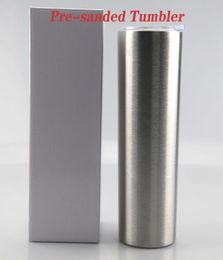 Sanded Cup 20oz Skinny Tumbler Presanded Tumbler Stainless Steel Tumbler Vacuum Insulated Beer Coffee Mugs with Lid and straws8744440