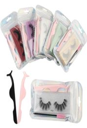 3D Lashes False Eyelash Package Lash Box Extensions with Brush Curler Natural Thick #100 Suppliers Coloris Beauty Makeup Lash2183820