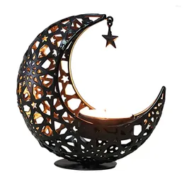 Candle Holders Package Content Centerpiece Christmas Decoration Unique Moon Shape Enhance Ambiance Warm And Inviting
