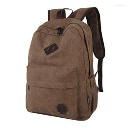 Backpack YoReAi Canvas Fabric For Men Simple Large Casual Capacity Multifunction School Students Bag Travel Package