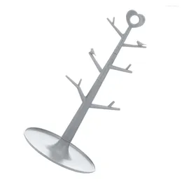 Kitchen Storage Mug Holder Coffee Tree Hook Tea Cup Mugs Rack For Bar Display Grey