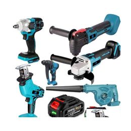 Power Tool Sets Brushless Electric Impact Wrench /Angle Grinder/ Hammer/Electric Blower/Reciprocating Chain Saw Series Bare Tools Dr D Oteld