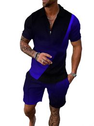 2024 Men Summer Clothing Luxury Tracksuits cotton short sleeve polo shirt and shorts set mens Quick Drying Sportswear Mens Set With Short Sleeve Top And Sport Shorts