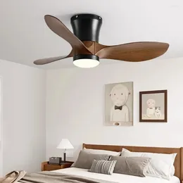Modern Led Ceiling Fan Without Lights DC Motor 6 Speeds Timing Fans 24CM Low Floor Loft Remote Control With
