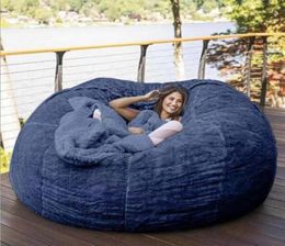 Chair Covers Microsuede Foam Giant Bean Bag Memory Living Room Lazy Sofa Soft Cover4462085