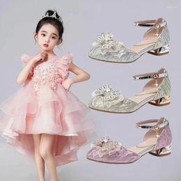 Casual Shoes Sweet Dace Women Bling Bowties Block Low Heel Party Princess Sandals Gold Sliver Pink 2024 Summer Large Size 41 42 43