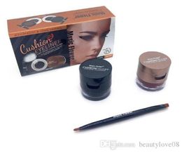 4 in 1 BlackBrownBlackBlue Gel Eyeliner And Eyebrow Powder Makeup Waterproof Cosmetics Set Eye Liner Kit Music Flower New9892380