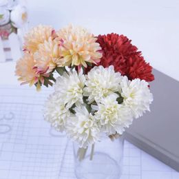 Decorative Flowers Artificial For Home Decor Faux Gortherm Silk Wreath Romantic Party Wedding DIY Materials Fashion 12 PCS