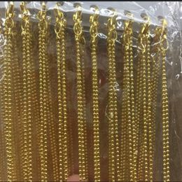 480pcs Gold Plated Ball Chains Necklace 45cm 18 inch 1 2mm Great for Scrabble Tiles Glass Tile Pendant Bottle Caps and more 263U