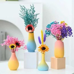 Vases Small Ceramic Vase Decoration Living Room Dining Table TV Cabinet Hotel Home Flower Arrangement Decoration J240515