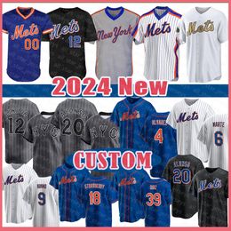 Francisco Alvarez Baseball Jerseys Francisco Lindor New Yorks Pete Alonso DJ Stewart Darryl Strawberry Mets Starling Marte Brandon Nimmo Edwin Diaz Jeff McNeil