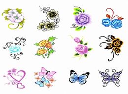 YZWLE 1 Sheet Water Transfer Nail Art Sticker Flowers Butterfly Design Nails Wraps Sticker Tips Supplies Decal 7OS07764254