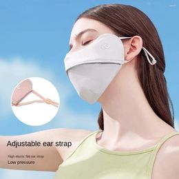 Scarves UV Protection Silk Mask Thin Solid Color Sunscreen Veil Face Gini Anti-uv Cover Cycling