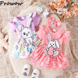 Clothing Sets Prowow My First Easter Baby Outfit For Girls Pink Bodysuit And Suspender Eggs Dresses Clothes
