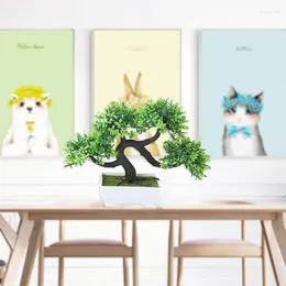Decorative Flowers Artificial Bonsai Tree Fake Plant Decoration Potted House Plants For Desktop Display