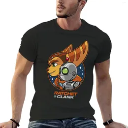 Men's Tank Tops Ratchet And Clank Rift Apart Hero T-shirt Customizeds Anime Clothes Animal Prinfor Boys Plain T Shirts Men