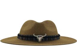 Summer Straw Hat for Men Women Sun Beach Hat Men Jazz Panama Hats Fedora Wide Brim Sun Protection Cap with Leather Belt 2106166454121