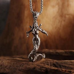 Pendant Necklaces Exquisite Mermaid Female Warrior Sexy Goddess Necklace Rock Party Trendy Jewelry Couple Gift For Men And Women