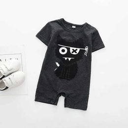 Clothing Sets Baby Rompers Summer New Style Baby Boy Girl Clothing Newborn Infant Cartoon Penguin Short Sleeve Clothes 0-24 Months J240518