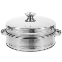 Double Boilers Binaural Steel Bottom Steaming Rack Steamer Baskets Stainless Cookware For Vegetables Food