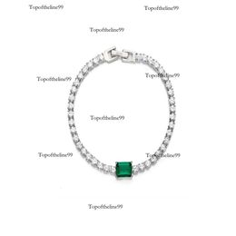 Sterling Sier Emerald Green tennis bangle bracelet for women wedding Original edition