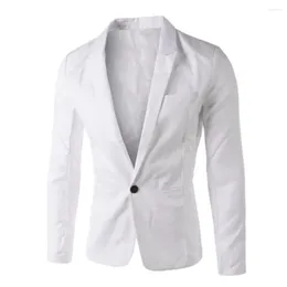Men's Suits Formal Business Blazers Jackets Solid Color Wedding Party Casual Single Button Suit Coats Tops Men Stage Clothes